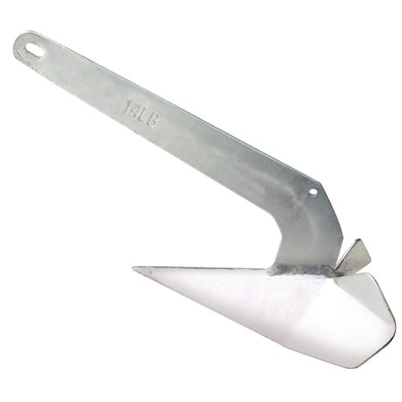 Hot Dipped Galvanized Plow Anchor, 14 Lbs.